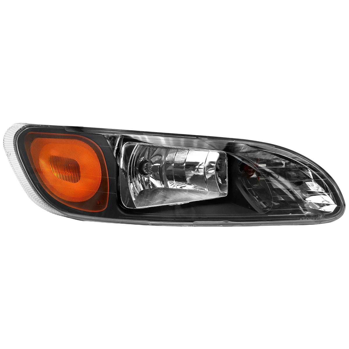 Headlights for Peterbilt 386/387/382/384, Black Headlights With Turn Signal for Peterbilt 386/387/382/384 2005-2016