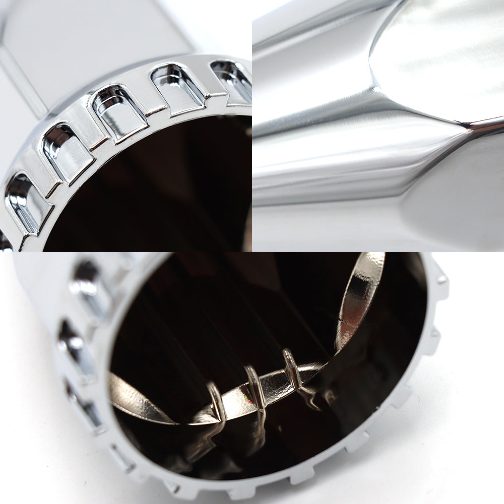 Chrome Spiked Wheel Hub Covers 4 3/4" Compatible With Semi Truck 60Pcs Push 33mm