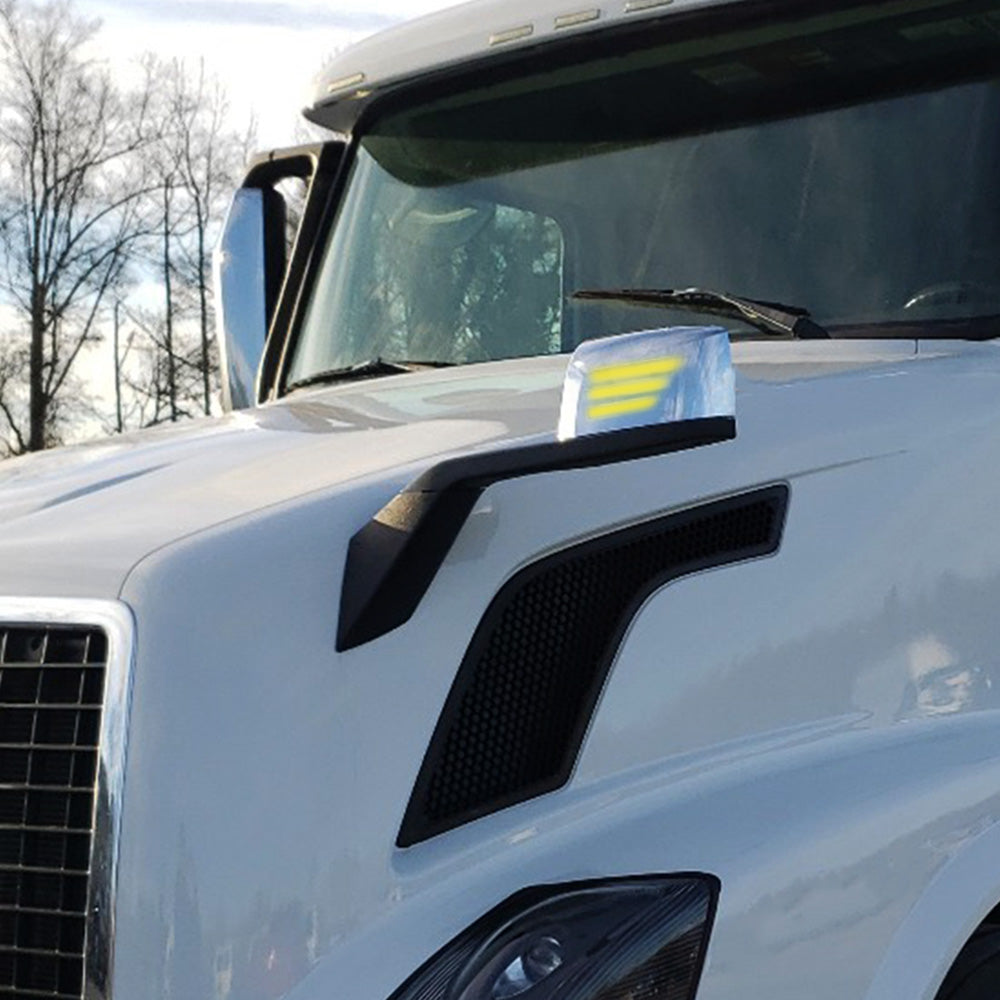 Hood Mirrors for Volvo VN/VNML 2004-2017, Hood Mirrors With Turn Signal Light Compatible With Volvo VN/VNML 2004-2017