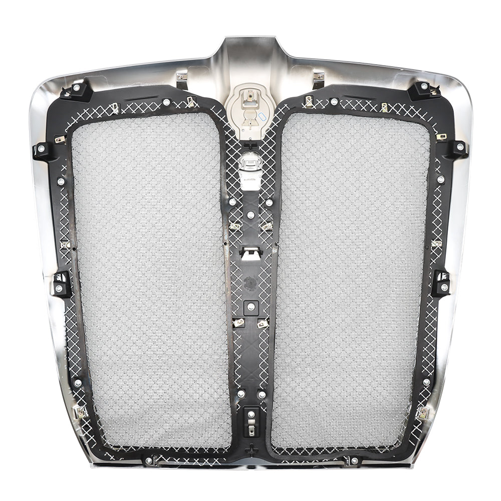 Chrome Front Hood Radiator Grille With Bug Screen Compatible With Kenworth T680 2022-2024