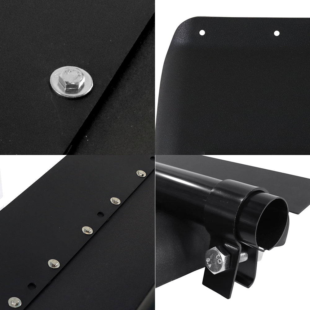 24" Black Poly Semi Truck Quarter Fenders