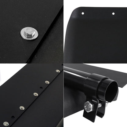 24" Black Poly Semi Truck Quarter Fenders