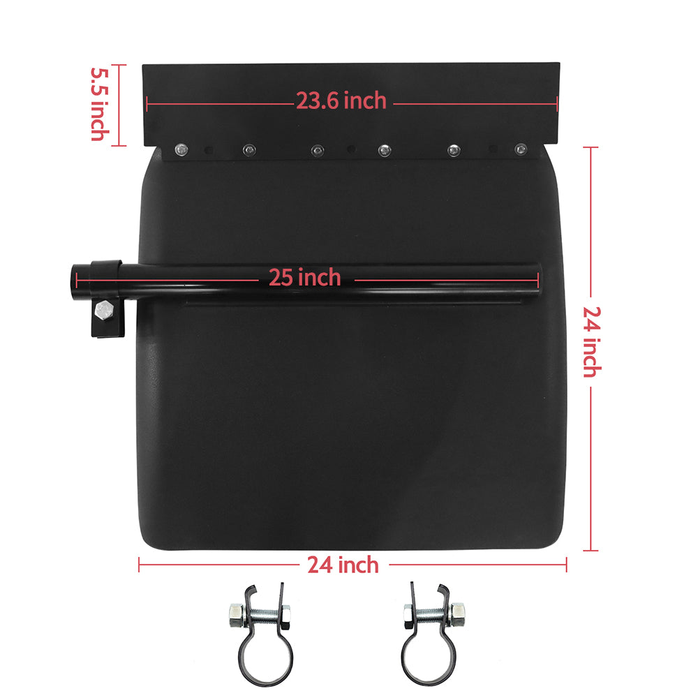 24" Black Poly Semi Truck Quarter Fenders