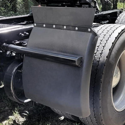 24" Black Poly Semi Truck Quarter Fenders
