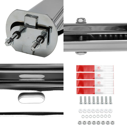 30" Stainless Steel Mud Flap Hanger, 30" Stainless Steel Straight Spring Loaded Mud Flap Hanger