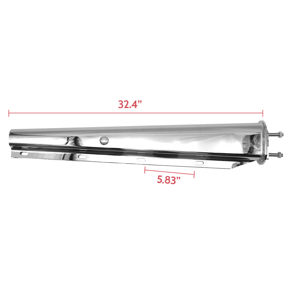 30" Stainless Steel Mud Flap Hanger, 30" Stainless Steel Straight Spring Loaded Mud Flap Hanger