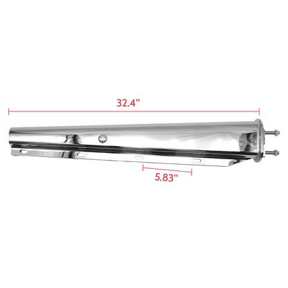 30" Stainless Steel Mud Flap Hanger, 30" Stainless Steel Straight Spring Loaded Mud Flap Hanger
