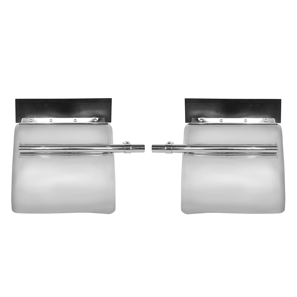 Stainless Steel Semi Truck Quarter Fenders, 24"X24" Stainless Steel Semi Truck Quarter Fenders