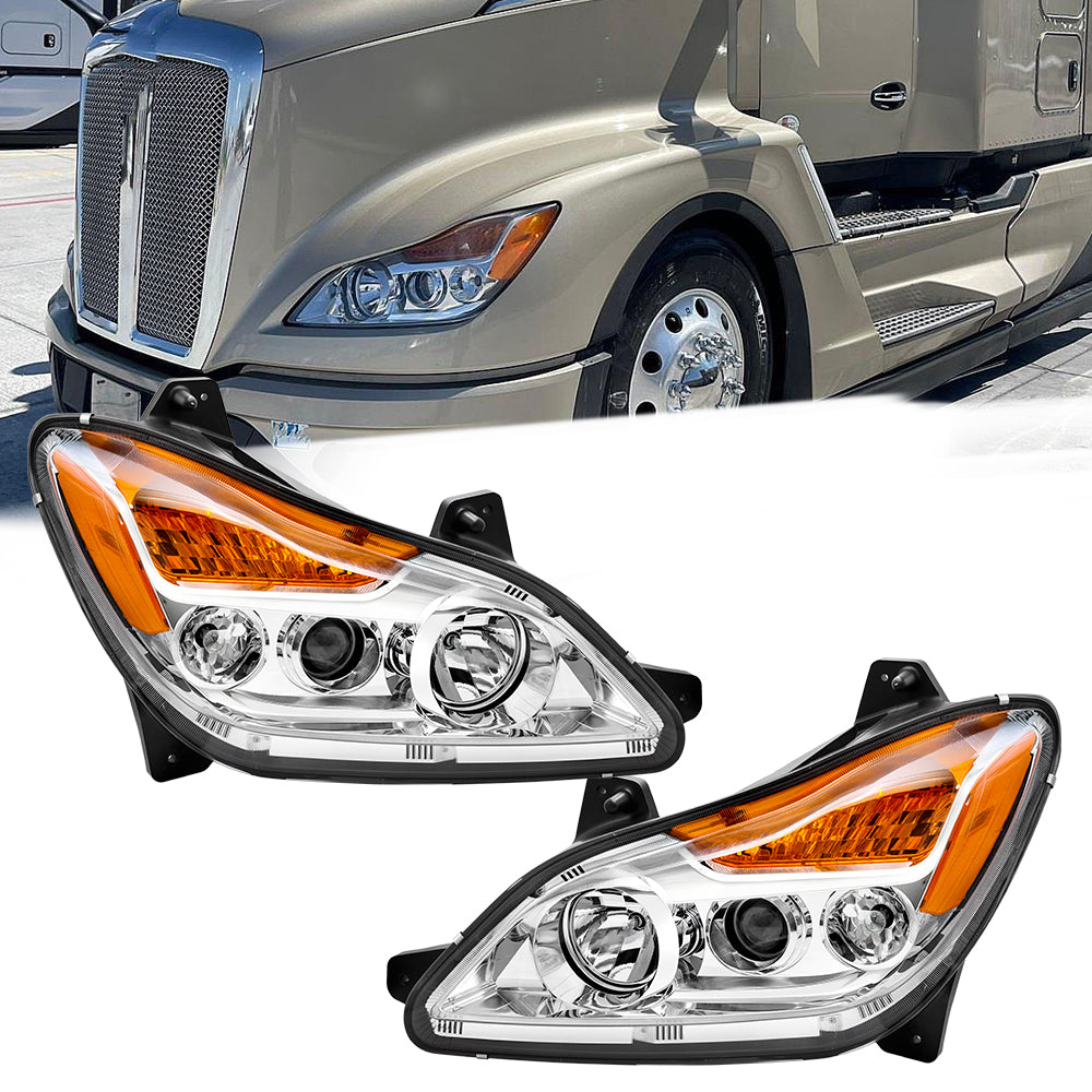 LED Halogen Headlight Assembly For 2022-2024 Kenworth T680