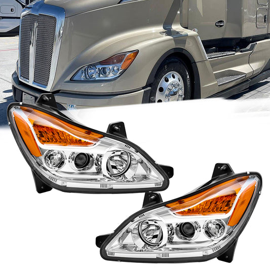 LED Halogen Headlight Assembly For 2022-2024 Kenworth T680