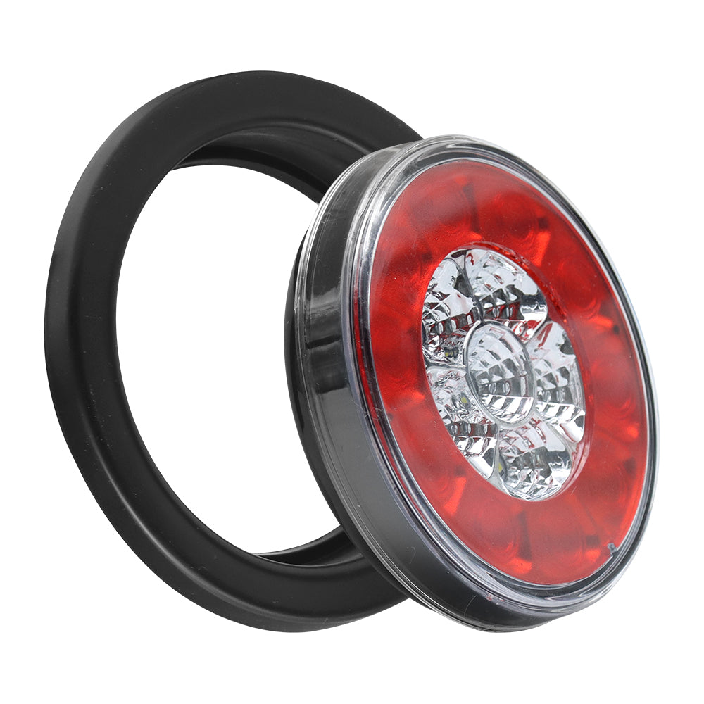 16 LED Tail Lights 4" Round Marker Lights With Rubber Gaskets 4Pcs