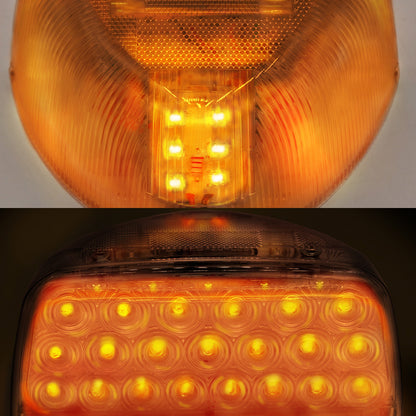 Turn Signal Light for Peterbilt 357/378/379, Turn Signal Light Triangle Amber Fit for Peterbilt 357/378/379 2Pcs