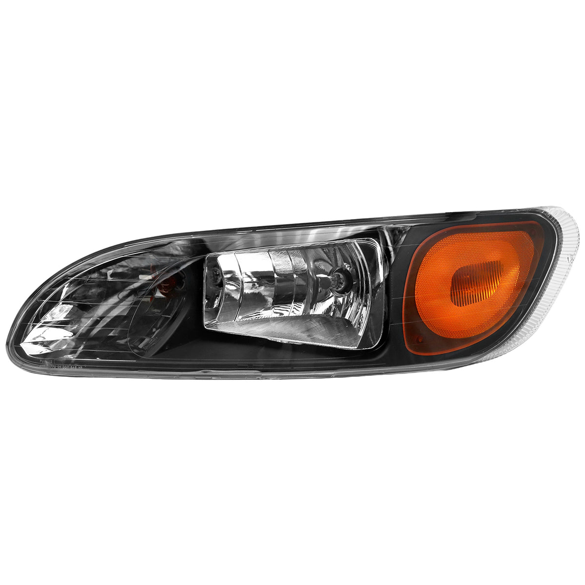 Headlights for Peterbilt 386/387/382/384, Black Headlights With Turn Signal  for Peterbilt 386/387/382/384 2005-2016