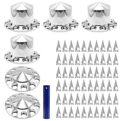 Hub Covers Kit 2 Front and 4 Rear Include Hub Caps