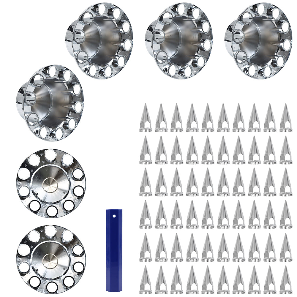 Hub Covers Kit 2 Front and 4 Rear Include Hub Caps