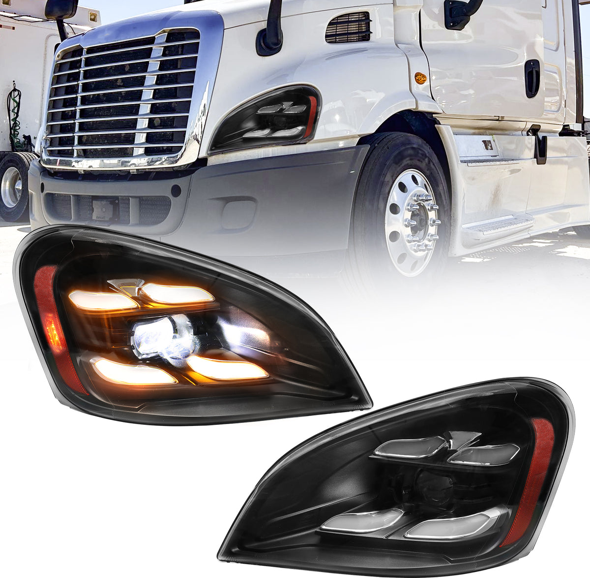 LED Headlights for Freightliner Cascadia 2008-2017