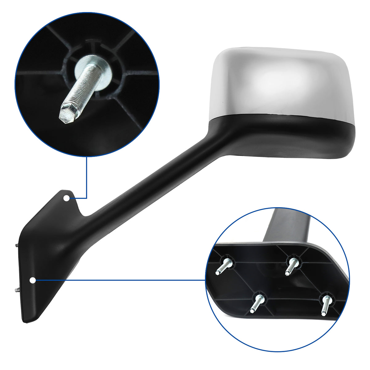 Hood Mirrors Chrome for INTERNATIONAL Harvester LT625 2018+