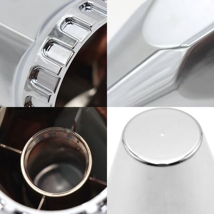 Chrome Wheel Hub Covers 2 7/8" Compatible With Semi Truck 60Pcs Screw 33mm