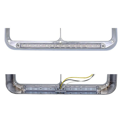 Headlight Bezels LED For Kenworth C500/W900, Chrome Headlight Bezels With LED For Kenworth C500/W900/T800 1984-2008