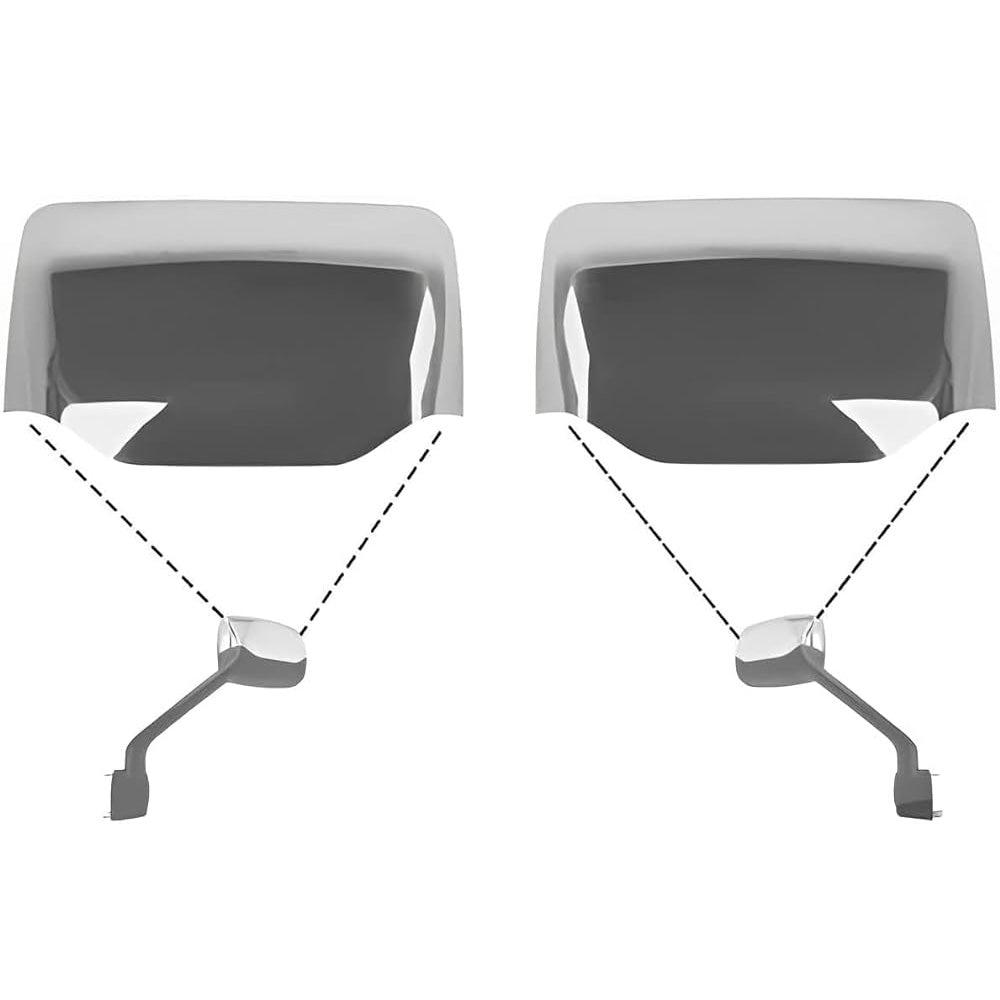 Hood Mirror Covers for Kenworth T680, Chrome Hood Mirror Covers Fit for Kenworth T680 2013-2021