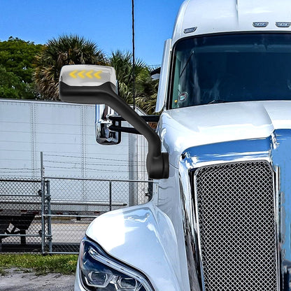 Compatible avec les rétroviseurs de capot Kenworth T680 et Peterbilt 579/587 avec clignotant