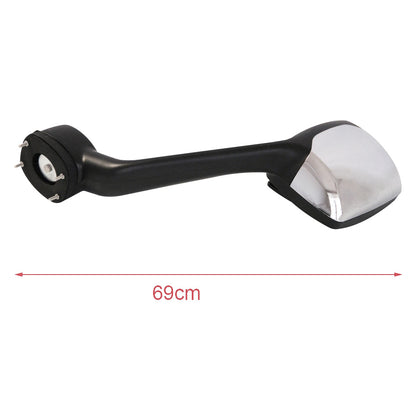 Chrome Hood Mirrors Compatible With Kenworth T680 & Peterbilt 579/587