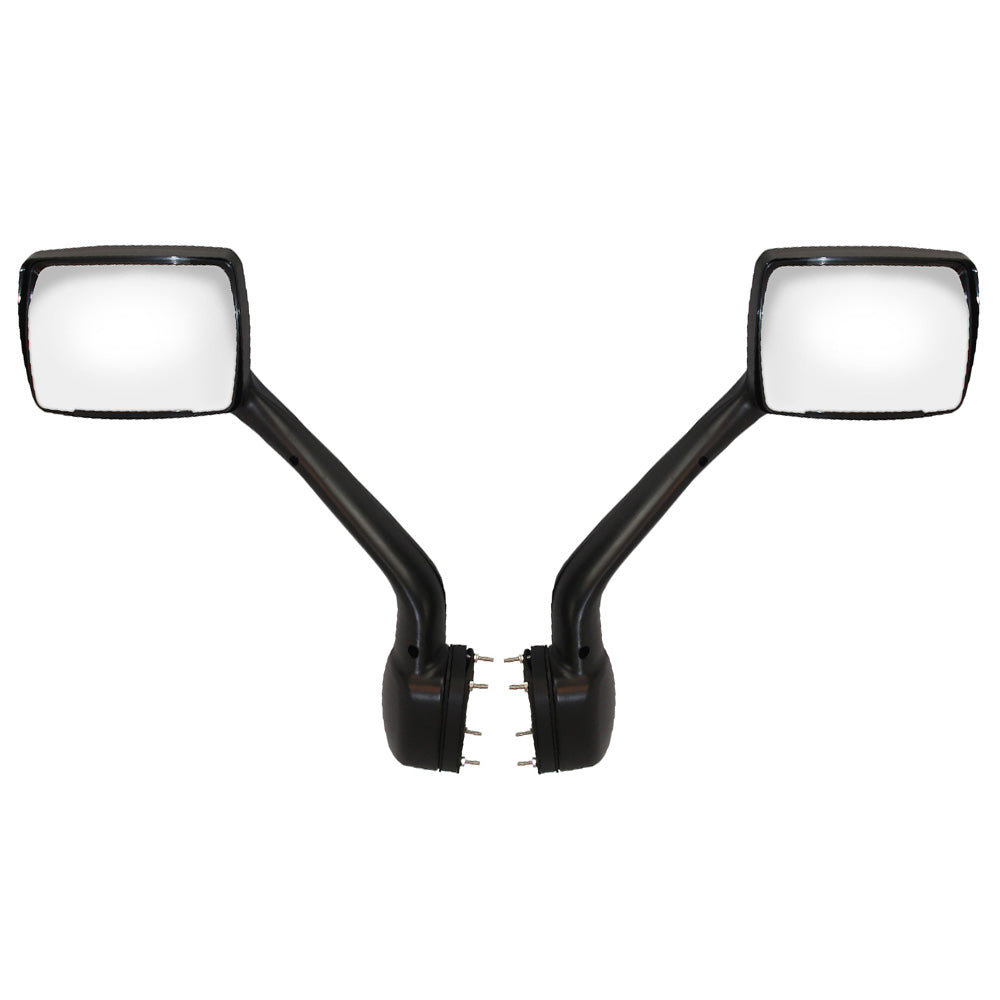 Chrome Hood Mirrors Compatible With Kenworth T680 & Peterbilt 579/587