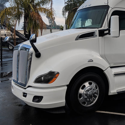 Headlights for Kenworth T680 2013-2021, Black Headlights Included Bulbs Fit for Kenworth T680 2013-2021