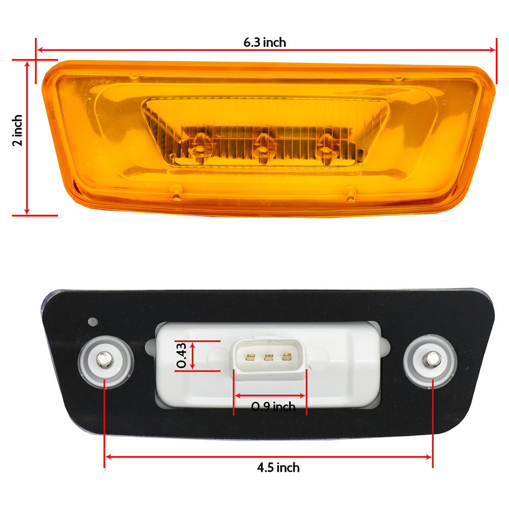 Compatible avec les feux de gabarit et clignotants latéraux Kenworth & Peterbilt 2 pièces