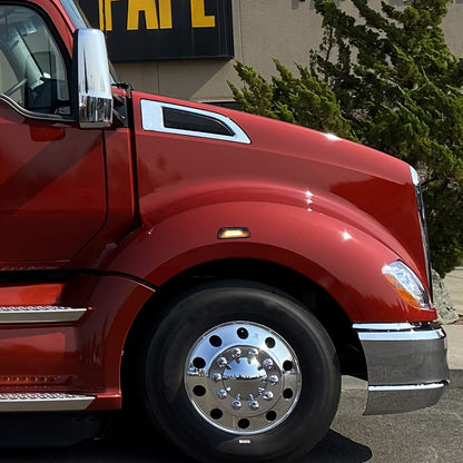 Compatible avec les feux de gabarit et clignotants latéraux Kenworth & Peterbilt 2 pièces