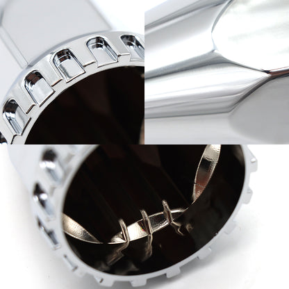 Chrome Spiked Wheel Hub Covers 4 3/4" Compatible With Semi Truck 60Pcs Push 33mm