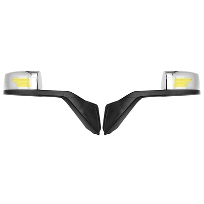 Hood Mirrors for Volvo VN/VNML 2004-2017, Hood Mirrors With Turn Signal Light Compatible With Volvo VN/VNML 2004-2017
