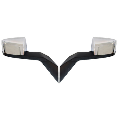 Chrome Hood Mirrors Assembly Compatible With Volvo VNL 2004-2017