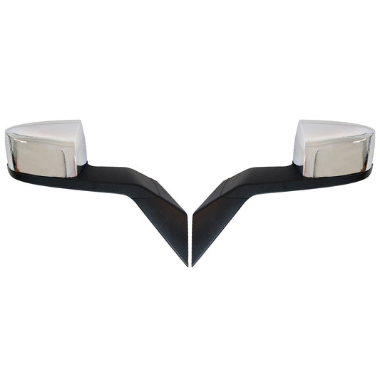 Chrome Hood Mirrors Assembly Compatible With Volvo VNL 2004-2017