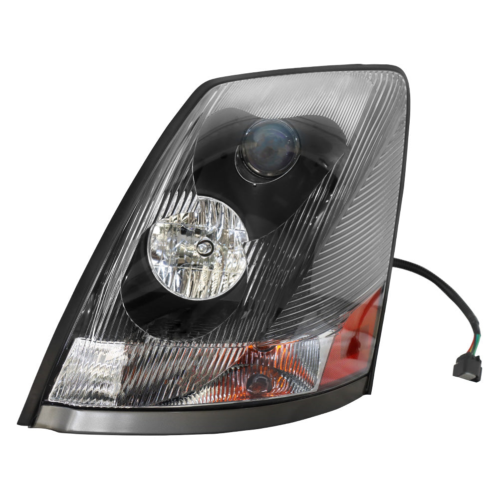 Headlight for VNL/VNM 2004-2018, Fit for Volvo VNL/VNM Headlight Assembly Black With Turn Signal