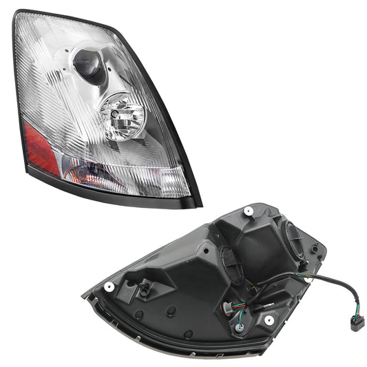 Headlights for Volvo VNL/VNM 2004-2017, Chrome Headlights Assembly fit for Volvo VNL/VNM 2004-2017