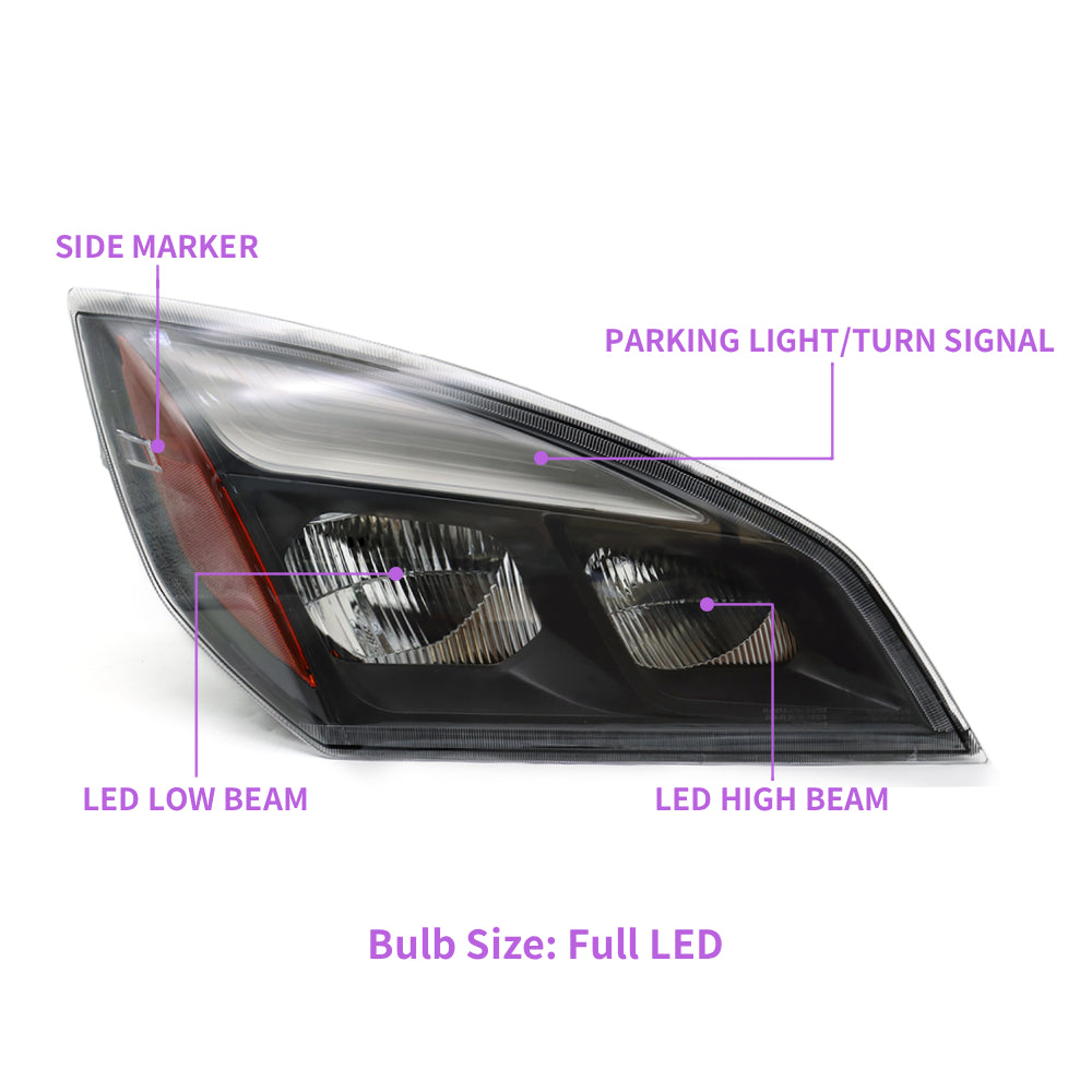 LED Headlights Assembly Compatible With Freightliner Cascadia 2018+