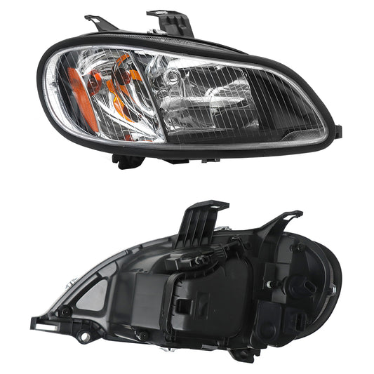 Headlights for Freightliner M2 2004-2013, Black Headlights Assembly fit for Freightliner M2 2004-2013