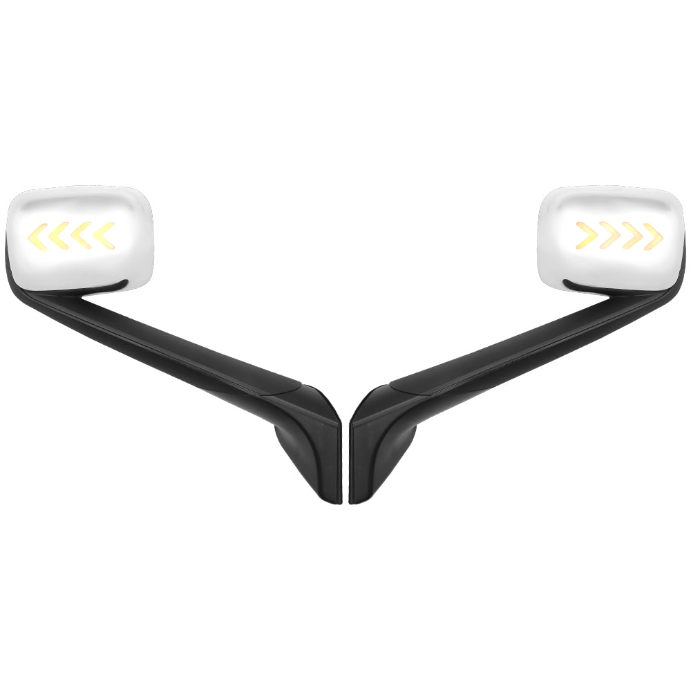 Hood Mirrors With Turn Signal Light Compatible With Freightliner Cascadia 2018-2021