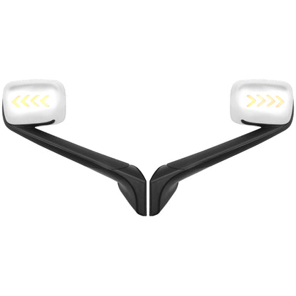 Hood Mirrors With Turn Signal Light Compatible With Freightliner Cascadia 2018-2021