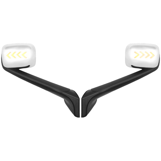 Hood Mirrors With Turn Signal Light Compatible With Freightliner Cascadia 2018-2021