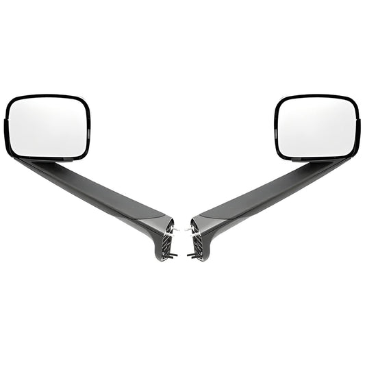Hood Mirrors for Freightliner Cascadia 2018+, Chrome Hood Mirrors Fit for Freightliner Cascadia 2018+