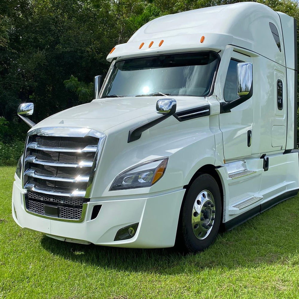 Hood Mirrors for Freightliner Cascadia 2018+, Chrome Hood Mirrors Fit for Freightliner Cascadia 2018+