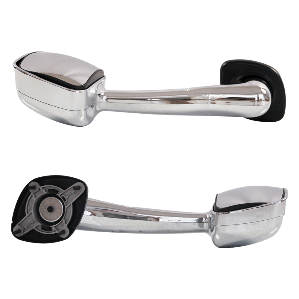 Complete Chrome Hood Mirrors Compatible With Freightliner Cascadia 2008-2017