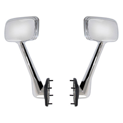 Complete Chrome Hood Mirrors Compatible With Freightliner Cascadia 2008-2017