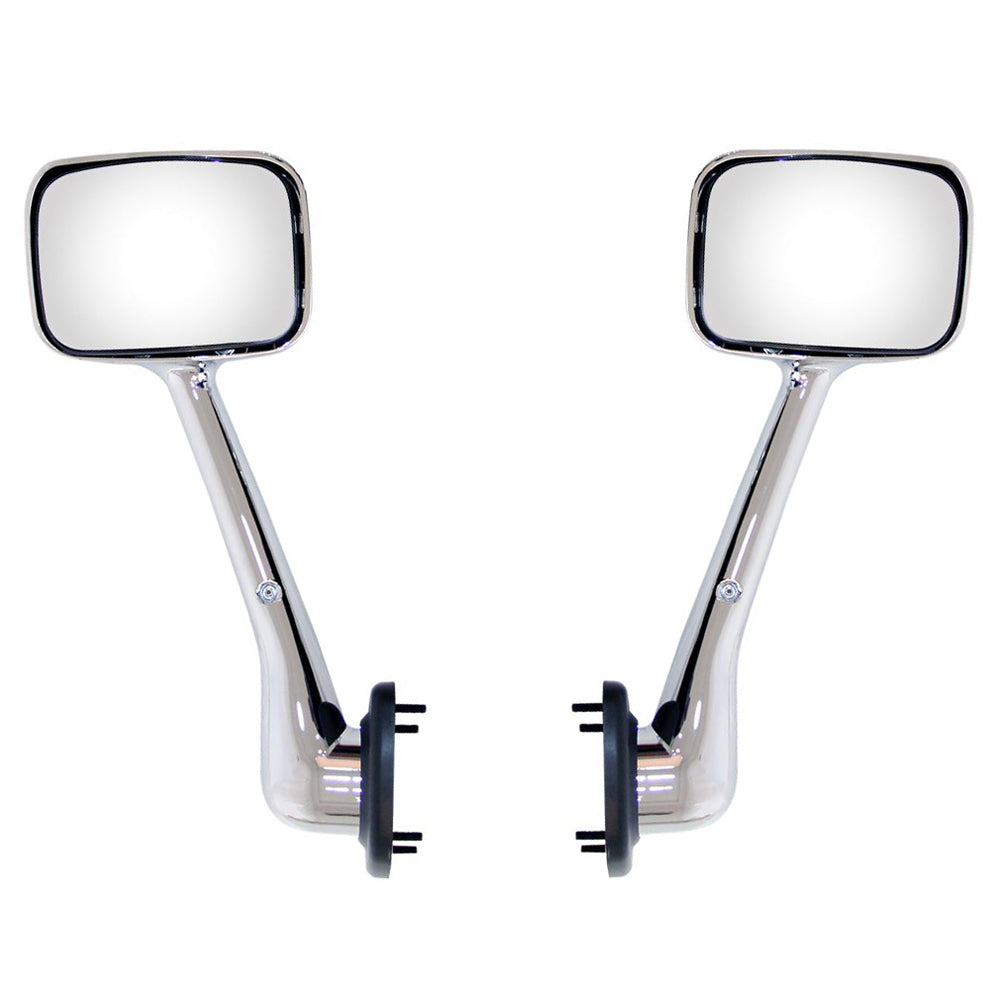 Complete Chrome Hood Mirrors Compatible With Freightliner Cascadia 2008-2017