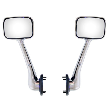 Complete Chrome Hood Mirrors Compatible With Freightliner Cascadia 2008-2017