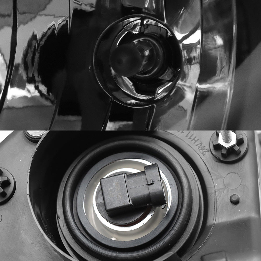 Black Headlights for Freightliner Cascadia 2008-2017, Black Chrome Headlights Assembly fit for Freightliner Cascadia 2008-2017
