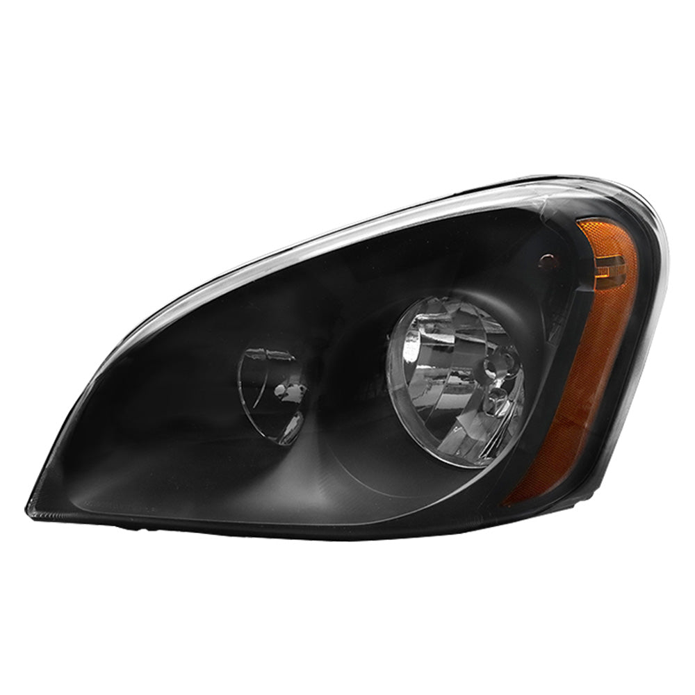 Black Headlights for Freightliner Cascadia 2008-2017, Black Chrome Headlights Assembly fit for Freightliner Cascadia 2008-2017