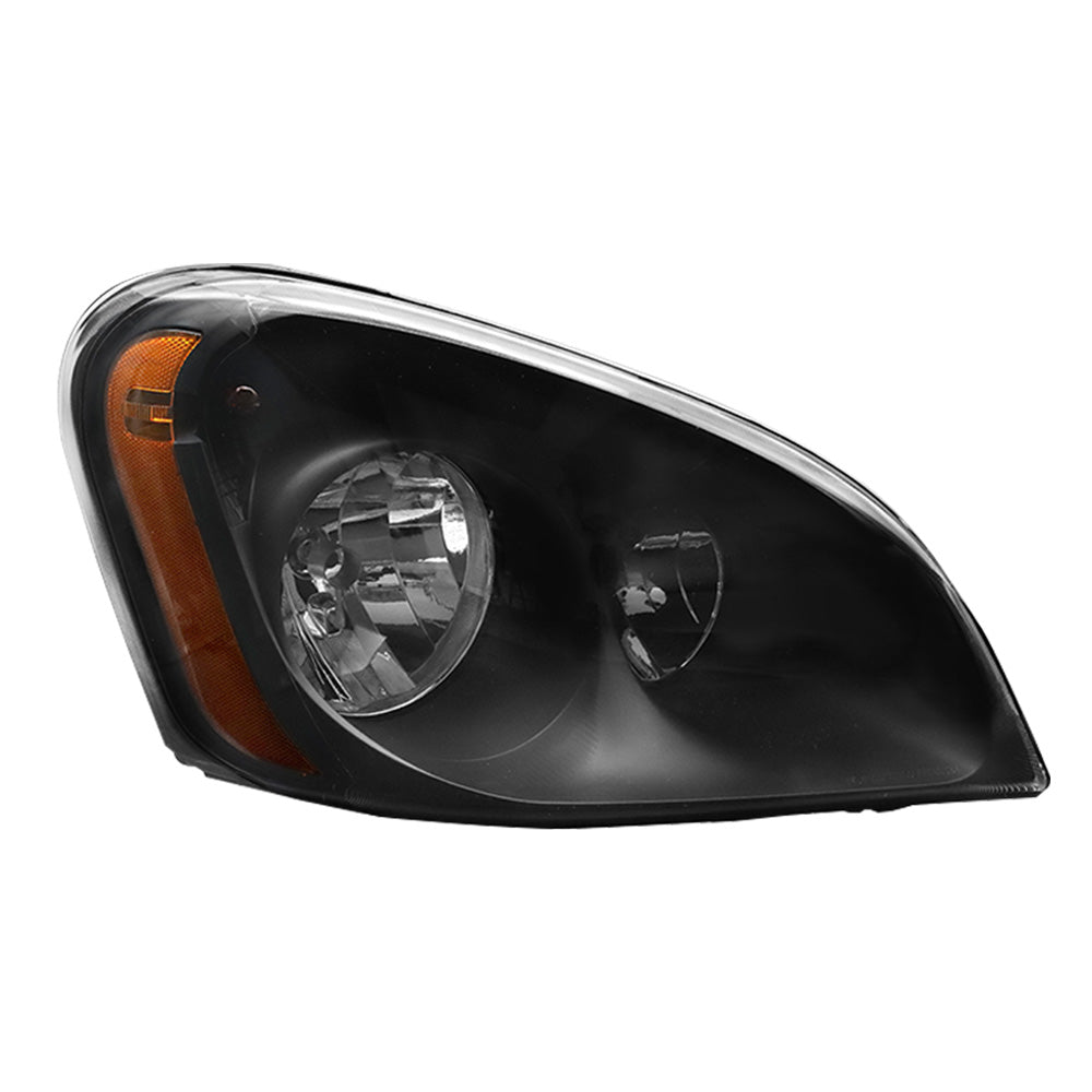 Black Headlights for Freightliner Cascadia 2008-2017, Black Chrome Headlights Assembly fit for Freightliner Cascadia 2008-2017